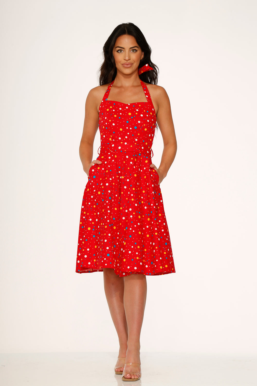Red Candy Halter Swing Dress