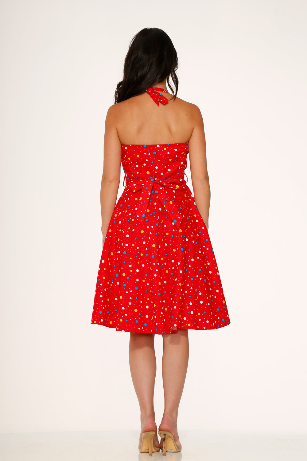 Red Candy Halter Swing Dress