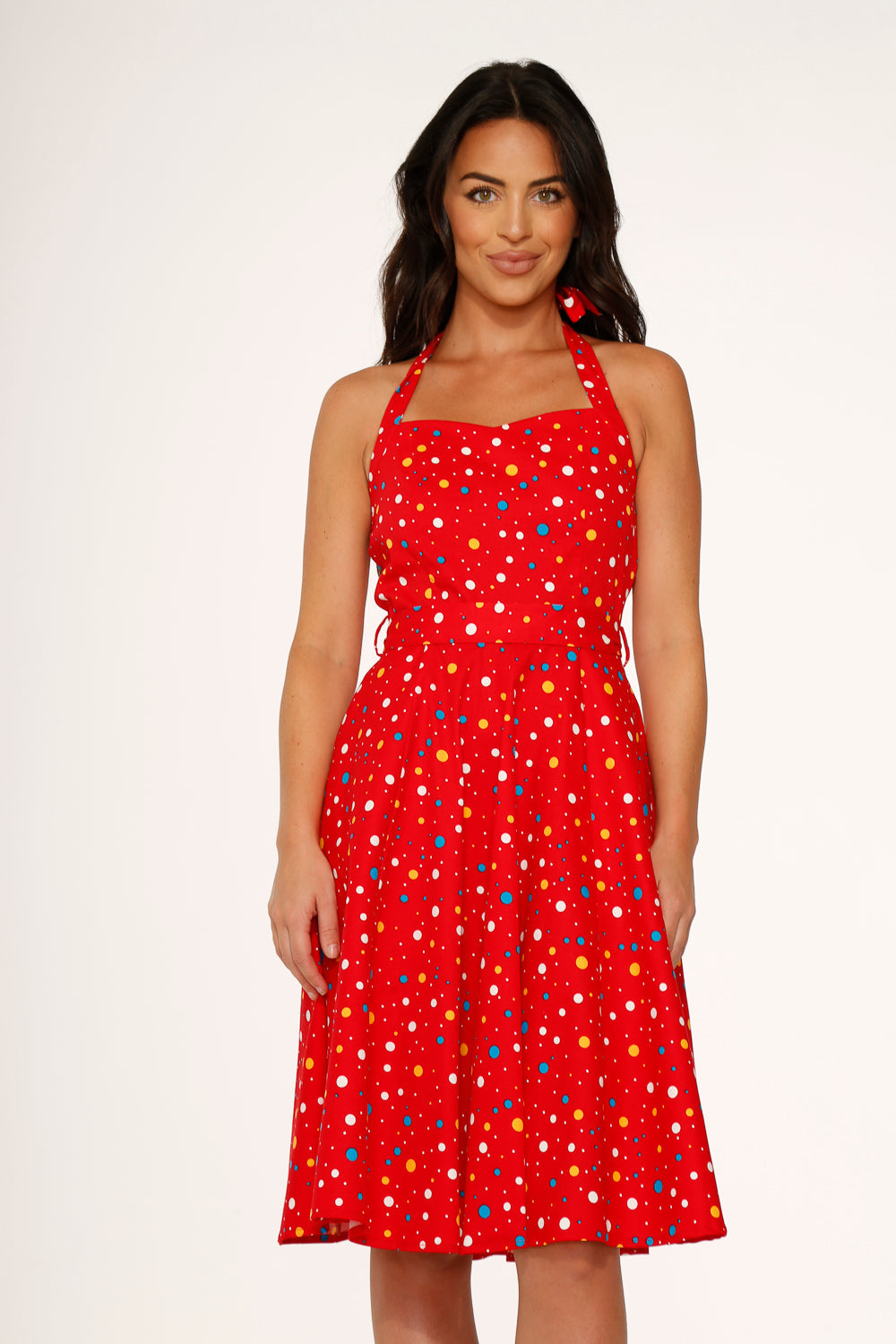 Red Candy Halter Swing Dress