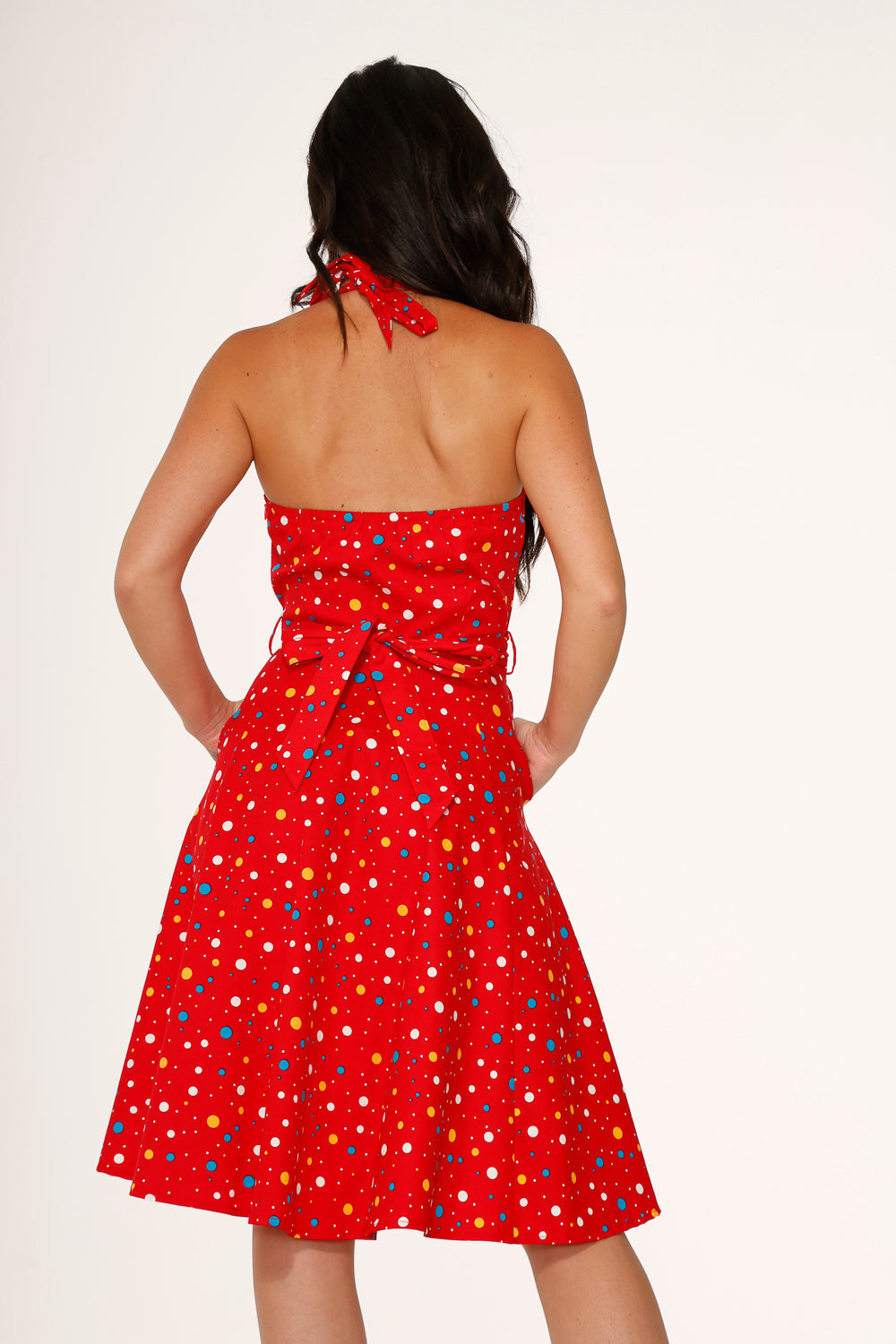 Red Candy Halter Swing Dress