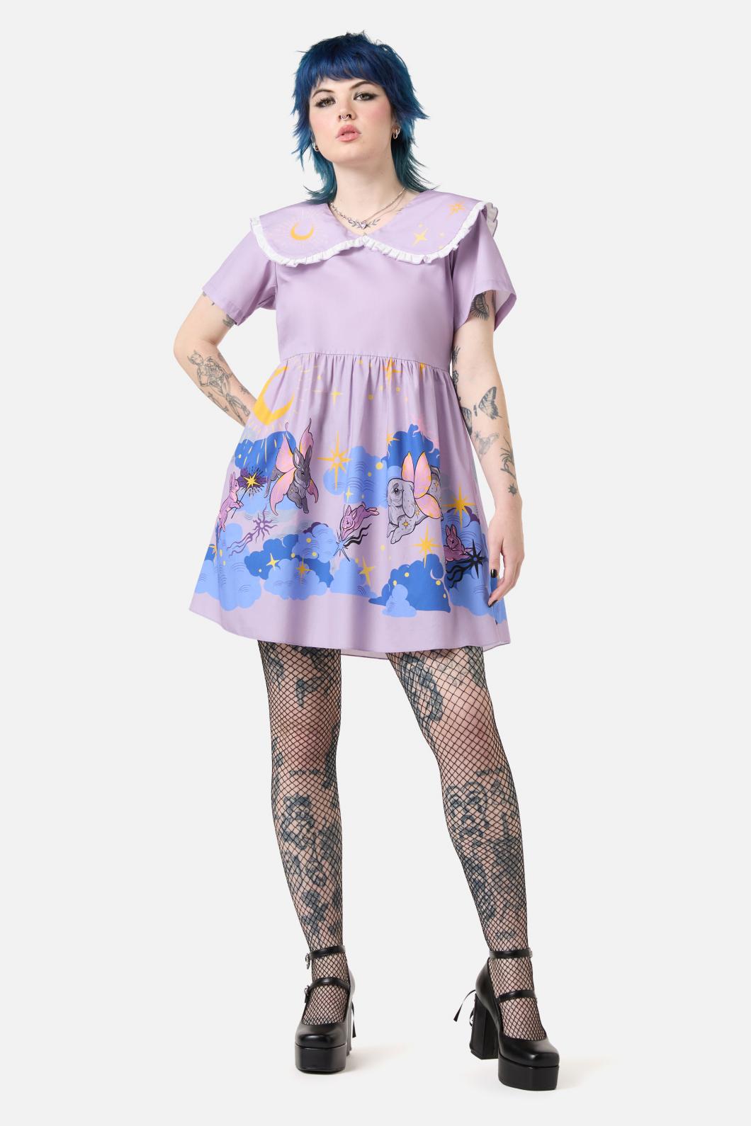 Goodnight Bunny Border Dress