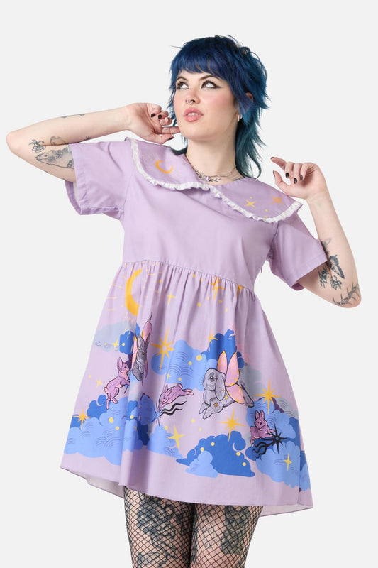 Goodnight Bunny Border Dress
